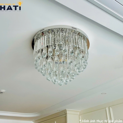 Đèn ốp trần pha lê tròn Natalia