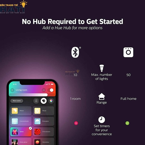 Đèn thông minh Hue White Ambiance - Starter kit