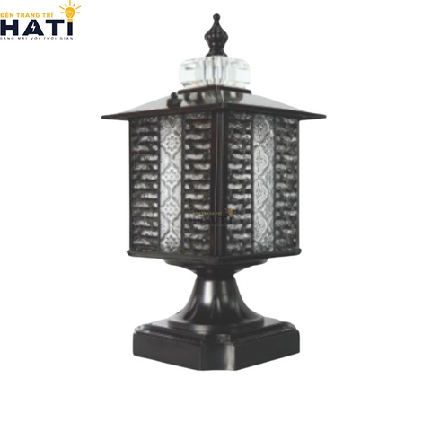 Đèn trụ cổng cao Anlet màu đen