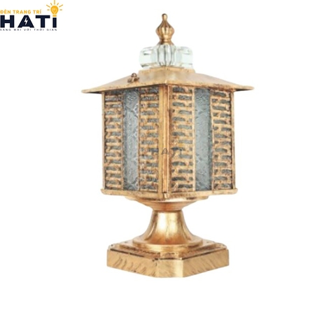 Đèn trụ cổng cao Anlet màu vàng