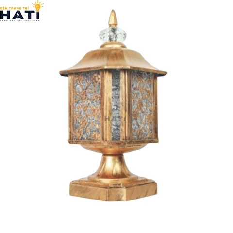 Đèn trụ cổng cao Belly màu vàng