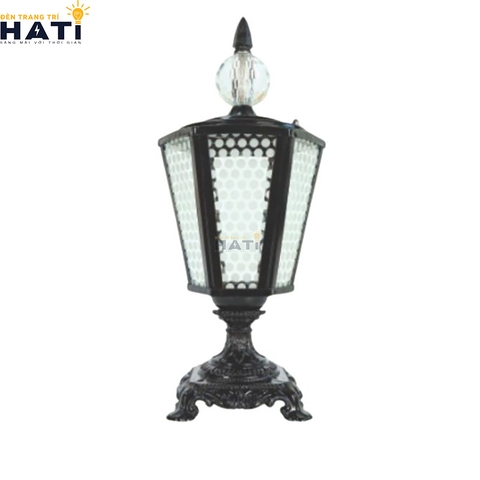 Đèn trụ cổng cao Dorite màu đen