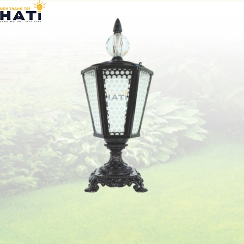 Đèn trụ cổng cao Dorite màu đen