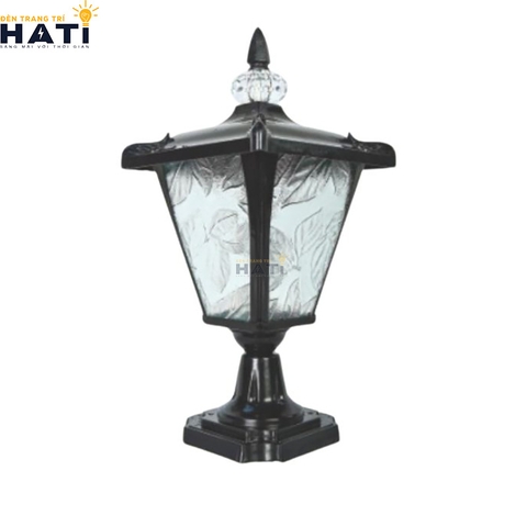 Đèn trụ cổng cao Engra màu đen