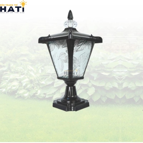 Đèn trụ cổng cao Engra màu đen