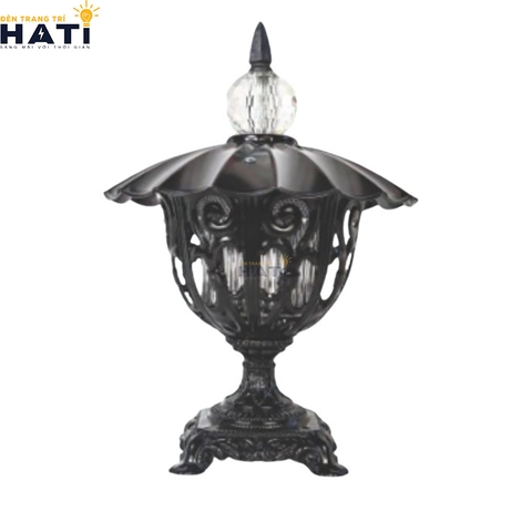 Đèn trụ cổng cao Lapis màu đen