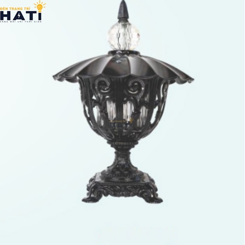 Đèn trụ cổng cao Lapis màu đen