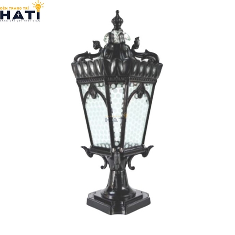 Đèn trụ cổng cao Peridot màu đen