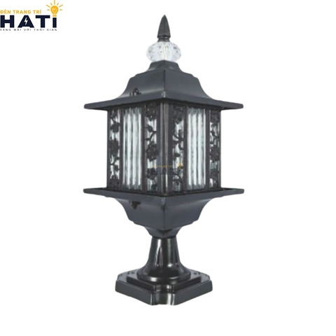 Đèn trụ cổng cao Rosite màu đen
