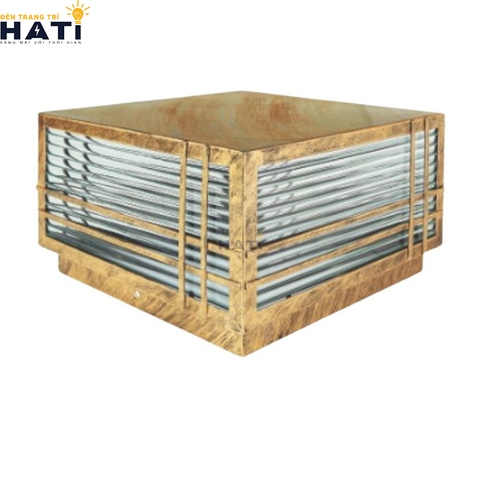 Đèn trụ cổng vuông Cataly màu vàng