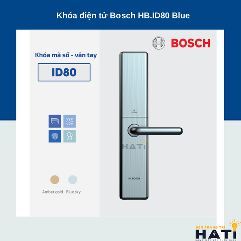 Khóa vân tay Bosch ID80 màu xanh nước biển