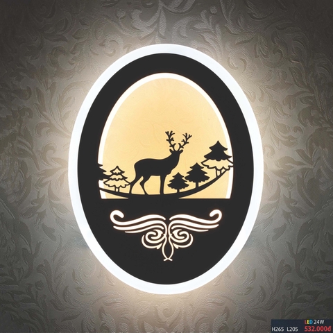 Đèn tường led họa tiết chú hươu