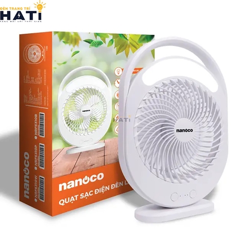 Quạt sạc Nanoco NRF6310W màu trắng