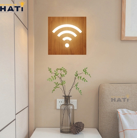 Đèn tường gỗ Wifi