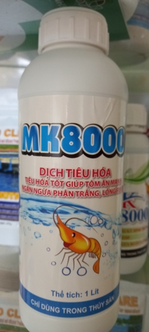 MK 8000 Dịch tiêu hóa, tiêu hóa tốt giúp tôm ăn mạnh, ngăn ngừa phân trắng, lỏng ruột
