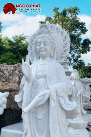 Tượng Phật Quan Thế Âm Bồ Tát Vầng Hào Quang