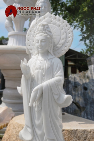 Tượng Phật Quan Thế Âm Bồ Tát Vầng Hào Quang