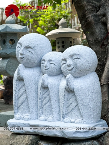 Tượng Gia Đình Cầu Nguyện Jizo Nhật Bản - Tượng cầu may mắn