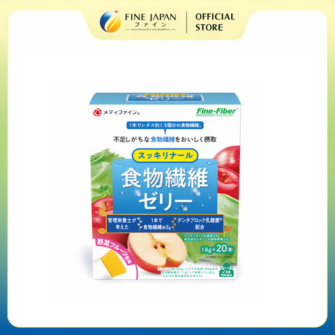 Thạch chất xơ & lợi khuẩn Dietary Fiber Jelly FINE JAPAN hộp 20 thanh