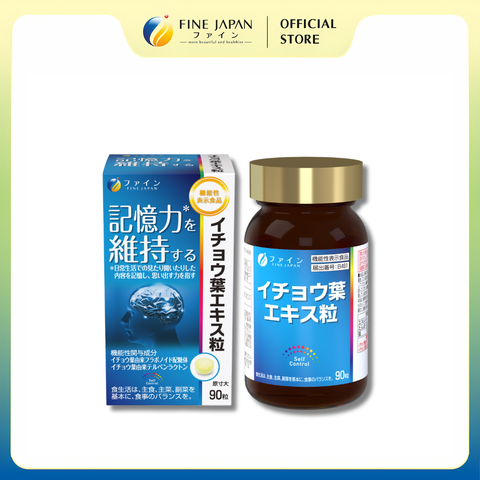 [Chức năng] Viên uống bạch quả FFC Ginkgo FINE JAPAN duy trì trí nhớ lọ 90 viên