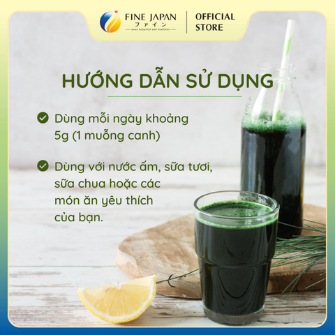 Bột tảo xoắn hữu cơ Spirullina Plus FINE JAPAN tăng cường hệ miễn dịch gói 150gr