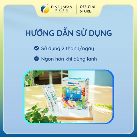 Thạch chất xơ & lợi khuẩn Dietary Fiber Jelly FINE JAPAN hộp 20 thanh