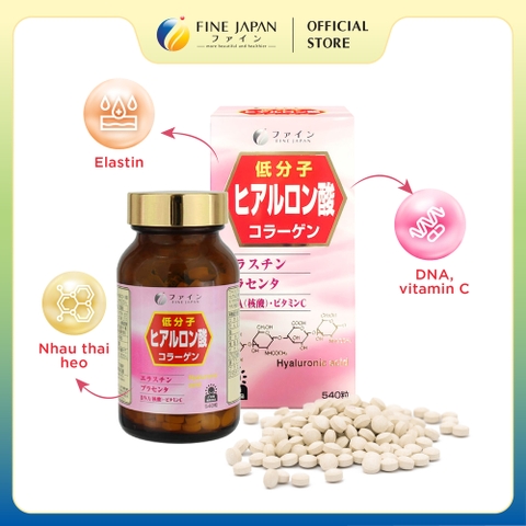 Viên uống Hyaluron Collagen & Elastin FINE JAPAN ngăn ngừa lão hoá lọ 540 viên