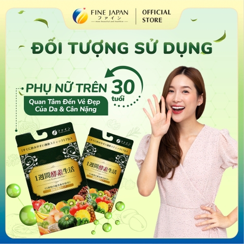 Nước cốt tiêu hoá 1 Week Enzym Life hỗ trợ tiêu hoá và làm đẹp từ 45 loại rau củ và hoa quả 7 thanh