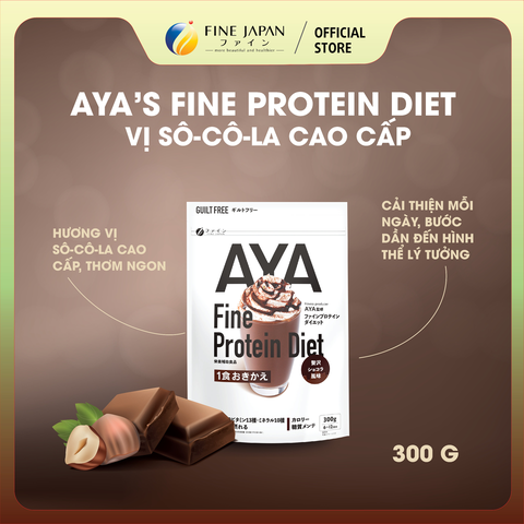 Bột Protein thực vật Aya’s Selection Protein Diet FINE JAPAN Vị Socola gói 300g