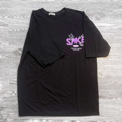MS010 Áo Thun Unisex Nam Nữ, Áo Thun Form Rộng Thời Trang In Hình SPACE Dễ Thương Freesize