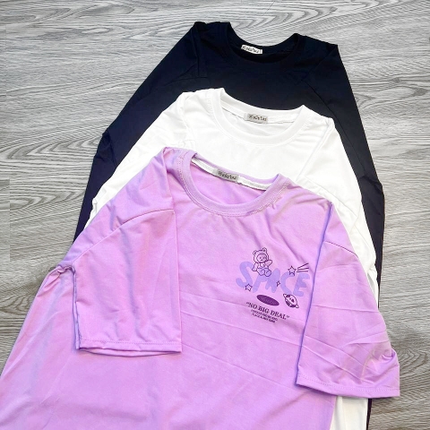 MS010 Áo Thun Unisex Nam Nữ, Áo Thun Form Rộng Thời Trang In Hình SPACE Dễ Thương Freesize
