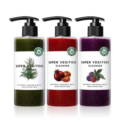 Sữa rửa mặt rau củ thải độc Super Vegitoks Cleanser Wonder Bath 300ml