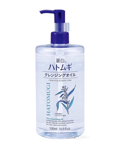 Dầu Tẩy Trang Hatomugi Ý Dĩ Dưỡng Ẩm, Làm Sáng Da The Cleansing Oil 500ml