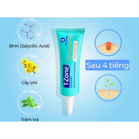 Gel Chấm Mụn Cấp Tốc T-Zone Skincare Spot Zapping Gel 8ml