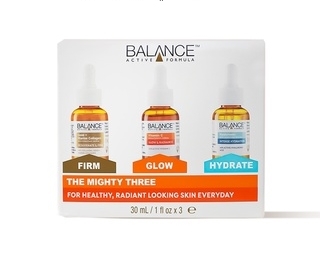 Bộ 03 serum sáng da, dưỡng ẩm và ngăn ngừa lão hóa Balance Active Skincare The Mighty Three (3x30ml)