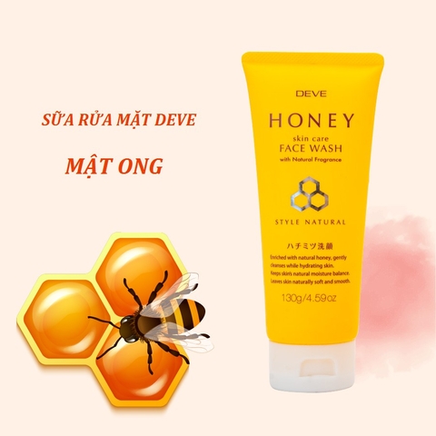 Sữa Rửa Mặt Chiết Xuất Mật Ong Deve Nhật Bản 130g
