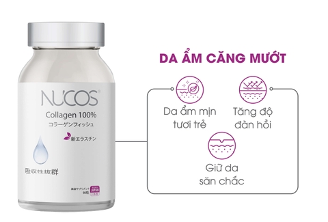 Viên Uống Collagen Chống Lão Hóa Cấp Ẩm Nucos Collagen 100% 90 Viên