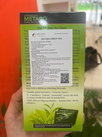 Trà Hỗ Trợ Giảm Cân Fine Japan Metabo Green Tea Nhật Bản (Hộp 30 Gói)