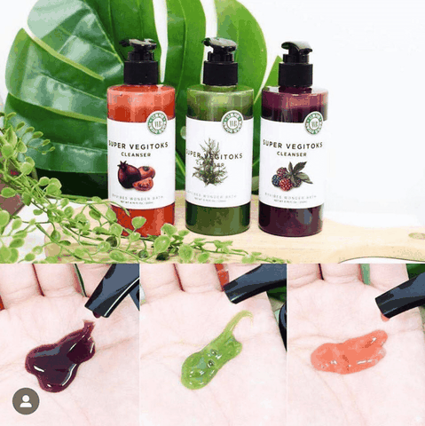 Sữa rửa mặt rau củ thải độc Super Vegitoks Cleanser Wonder Bath 300ml