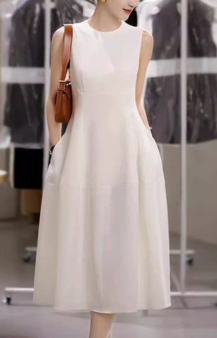 Đầm đen trắng thanh lịch phong cách sang trọng Hàn Quốc đi chơi, đi tiệc cho nàng xu hướng mới D172240