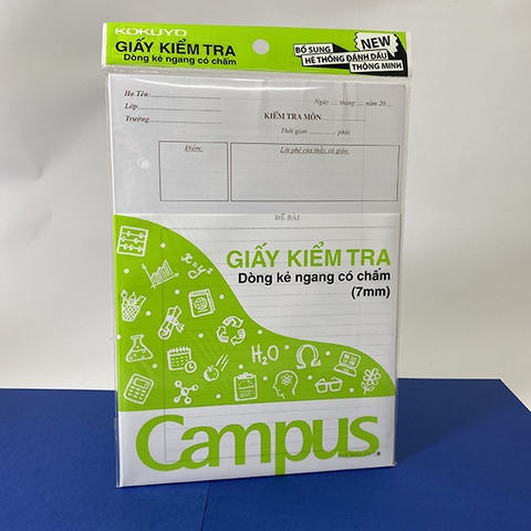 Giấy kiểm tra kẻ ngang Campus - có chấm
