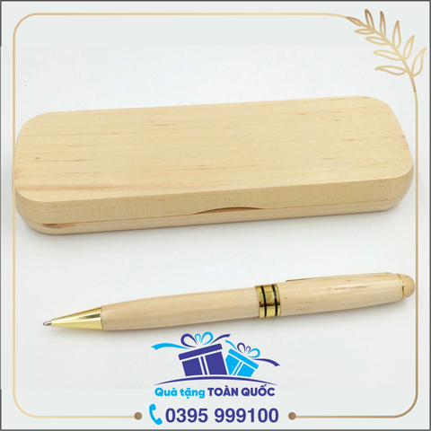 Bút ký gỗ và hộp gỗ mộc 21