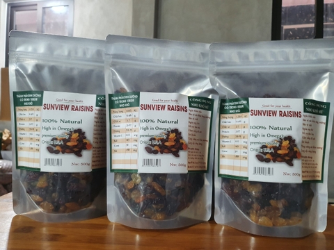 NHO KHÔ SUNVIEW RAISINS mix 3 vị của Mỹ