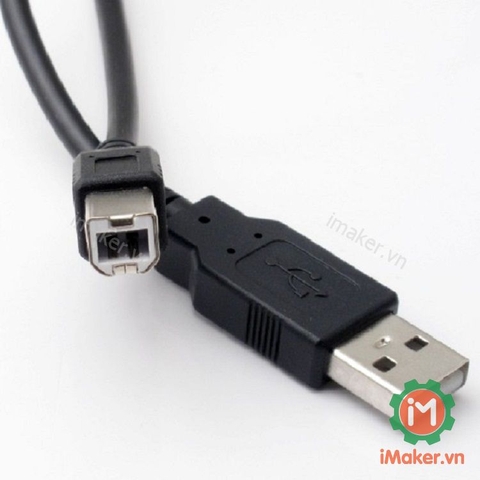 Cáp USB Type A Đực nối Type B màu Đen dài 1.5m