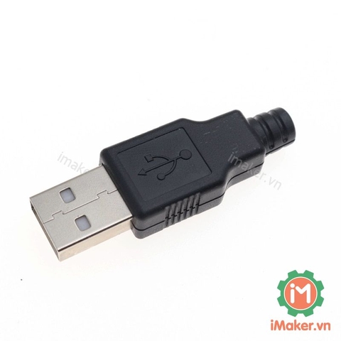 Cổng USB Đực 2.0 Type A 4 chân thẳng hàn Dây
