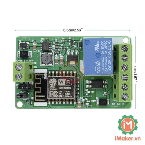 Mạch điều khiển wifi Relay ESP8266 V12