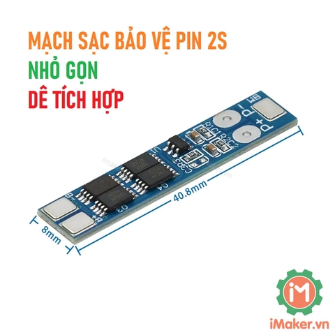 Mạch sạc Pin 18650 2 viên 2S 16A có bảo vệ