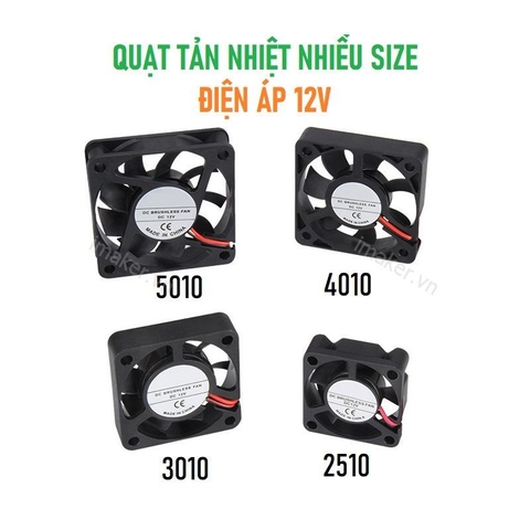 Quạt 5010 12VDC 50x50x10mm