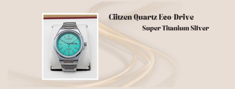 Citizen Quartz Eco-Drive Super Titanium Silver AW0130-85M Tiffany – Đồng Hồ Nhật Bản Cao Cấp
