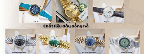 Tổng hợp các chất liệu dây đồng hồ